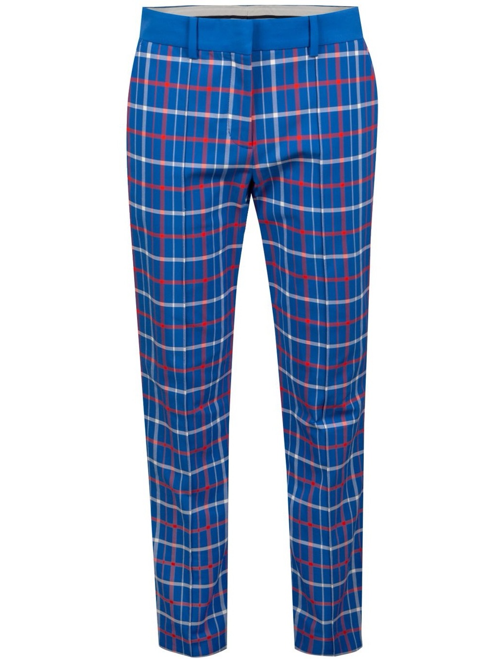 Tory Burch Sport Women 0 Surf Blue Tandem Plaid Tech Stretch Twill Golf Pants